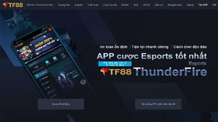 Ứng dụng TF88 cá cược uy tín nhất dành cho mọi người chơi